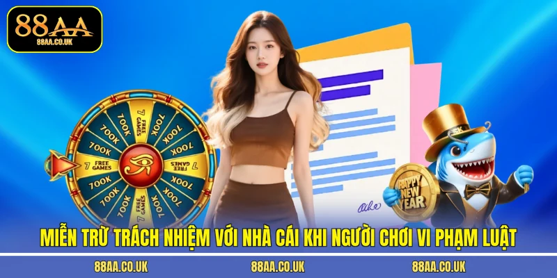 Miễn trừ trách nhiệm với nhà cái khi người chơi vi phạm luật