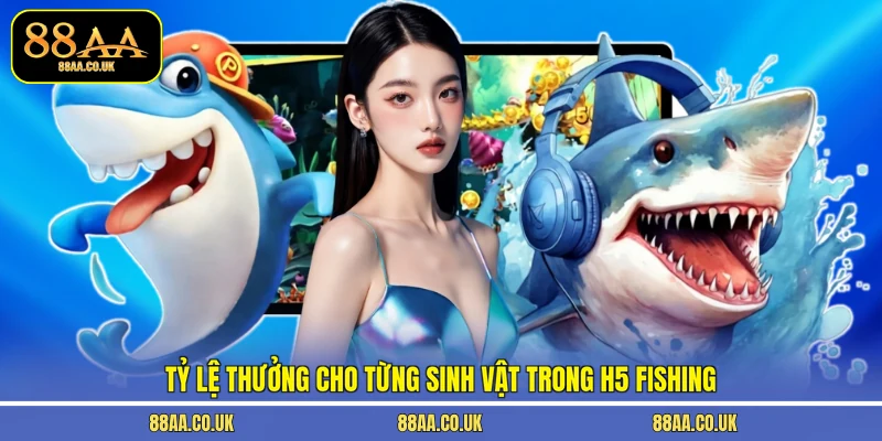 Tỷ lệ thưởng cho từng sinh vật trong H5 Fishing